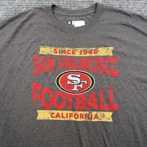 Team Apparel San‎ Francisco 49ers T Shirt Mens 2XL NFL Football Distressed NWT